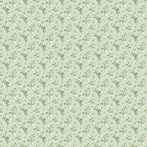 Peachy Floral - Light Green Background