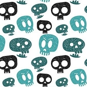 Cute Skulls Teal