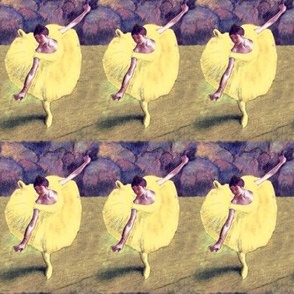Degas dancers in yellow