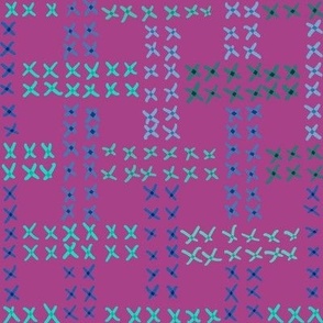 Cross Stitch Gradient Weave – Pink