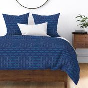 Cross Stitch Gradient Weave – Dark Blue