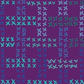 Cross Stitch Gradient Weave - Plum