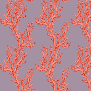 Sea coral stripe on mauve