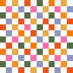 Medium Colorful Grid 2 / Modern Colorful Grid / Checkerboard / Checkers / Gingham