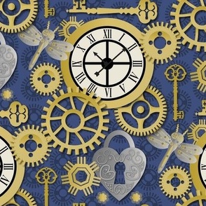 Steampunk / Gears / Blue