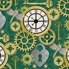 Steampunk / Gears / Green