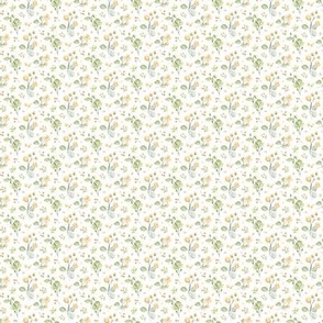 Peachy Floral - Liberty Style - White Background