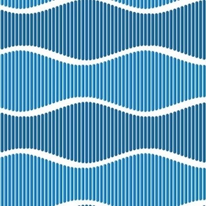 Art Deco Blue Waves