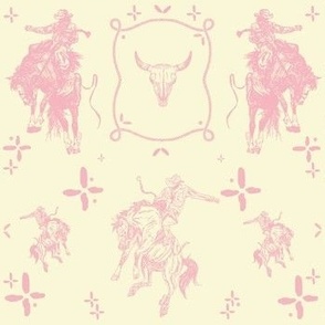 cream and pink cowgirl's closet