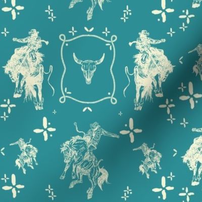 turquoise teal and white cowgirls closet