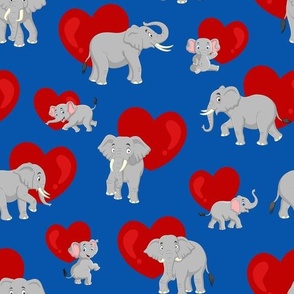For the Love of Elephants Blue