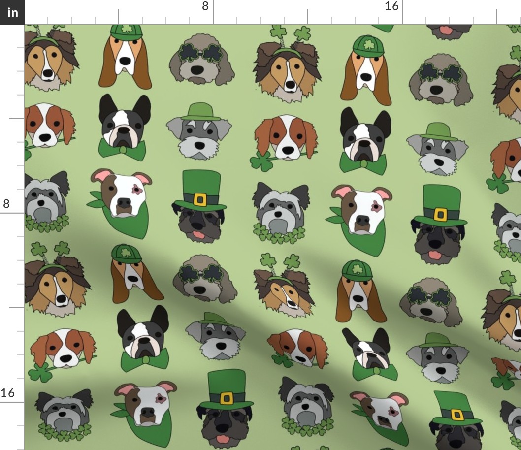 St Patrick's Day Puppies 2 inch
