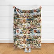 Bigger 6x9 Classic Alice in Wonderland Panels for Cheater Quilt, Blankets, Quilt Squares, Project Panels