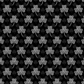 Celtic Shamrock (black and white small scale)   