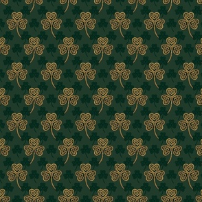 Celtic Shamrock (green and gold small scale)  