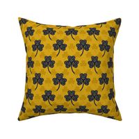 Celtic Shamrock (gold & blue small scale)  