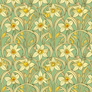 Art Nouveau Nantucket Daffodils