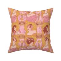 Art  Nouveau Pink Ladies