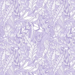 Folk Feathers in Digital Lavender
