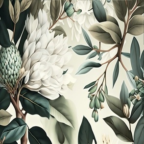 White and Green, Large Scale Botanicals