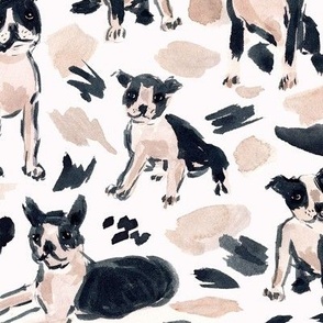 BOSTON TERRIERS Large Scale