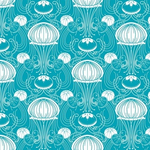 Art Nouveau Jelly Teal Inverse