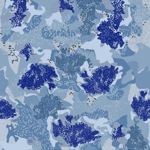 DesignerMim's  Silver Moss Camo Pattern — Blue Grey