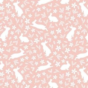 S | Bunny Meadow on Dusty Pink 