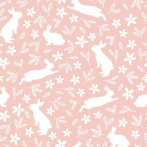 Medium | Bunny Meadow on Dusty Pink