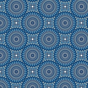 Blue Circle Pattern - Mandala