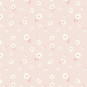 DITSY DAISY FLORAL DESIGN MINI MICRO PRAIRIE PASTEL PINK COWGIRL