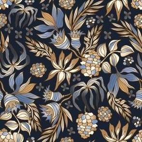 Dark decorative floral pattern