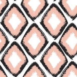 Hand painted abstract diamond pattern