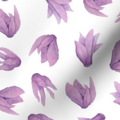 Cyclamen Violet Watercolor Flowers (MEDIUM)