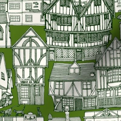 York toile green