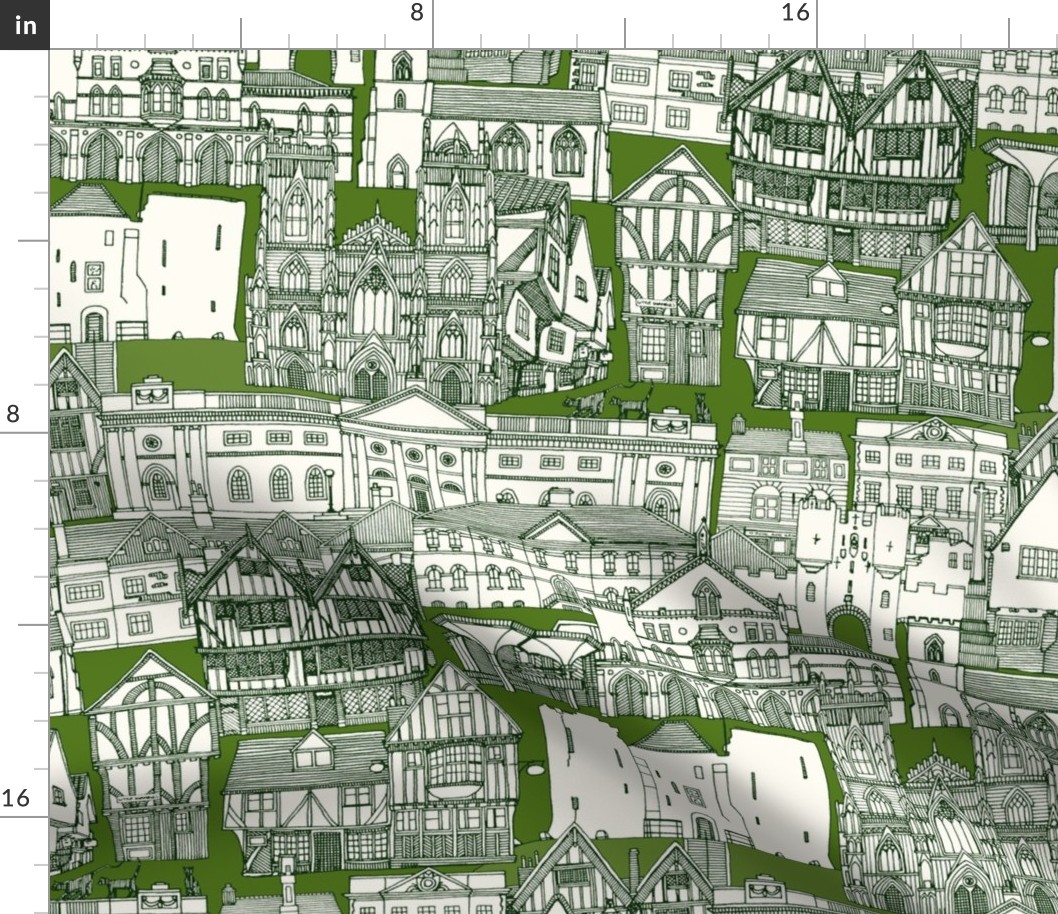 York toile green