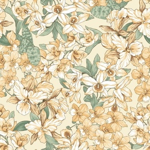 Orchid Floral Earth Tones