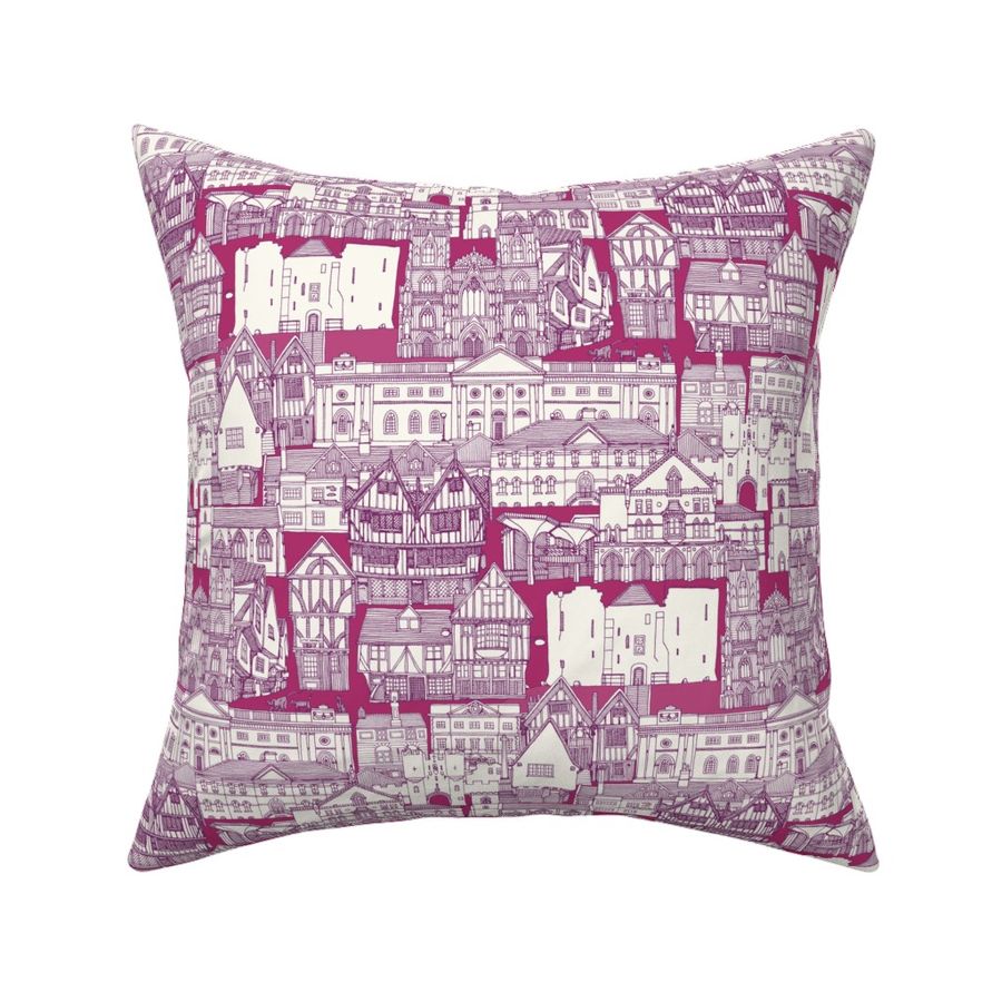 York toile purple bubble gum small