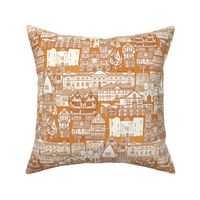 York toile rust orange small