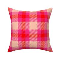 Holiday Plaid- Hot Pink, Red, Peachy