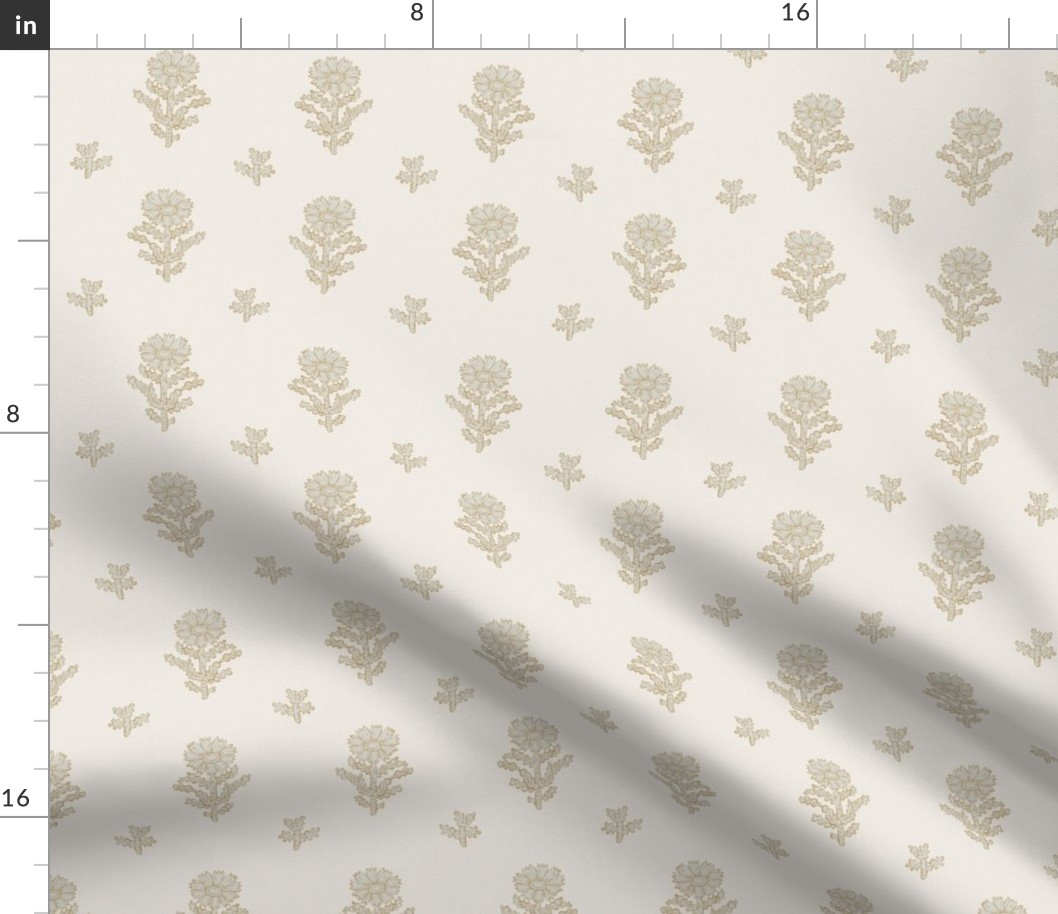 Small Florals Cream Small