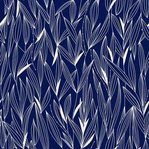 Blue leaves - FABRIC