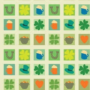 Saint Patrick's Day symbols pattern