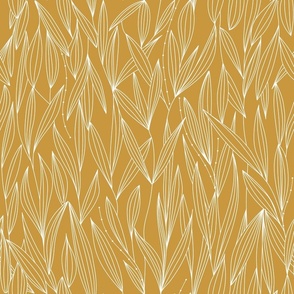 yellow  leaves - FABRIC