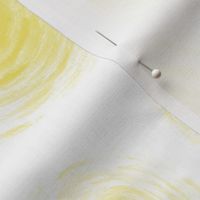 yellow painterly dots wallpaper scale