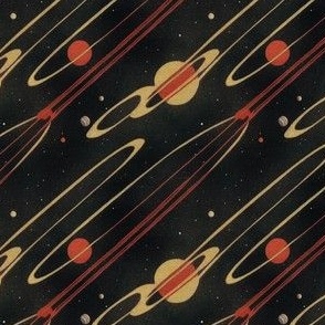 Retro Outer Space Swirls