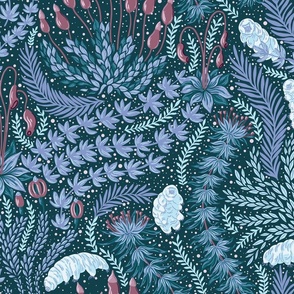 Tardigrade Moss Garden - Large Scale - Blue/Purple