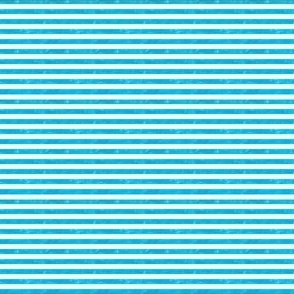 Tiny Turquoise Blue and White Stripes