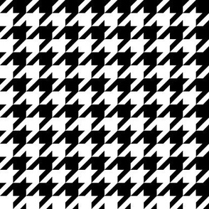 Tiny Black and White Houndstooth Check