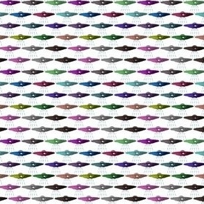 Tiny Multicolor Flying Saucers UFOs